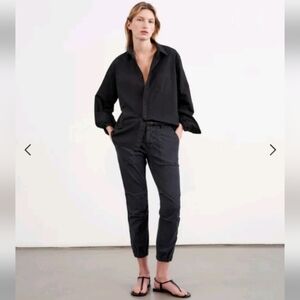 Nili Lotan cropped military pant black sz 6